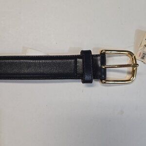 NWT Cole Haan Leather Dress Belt Mens Size 38 Navy Blue Made in Maine USA
